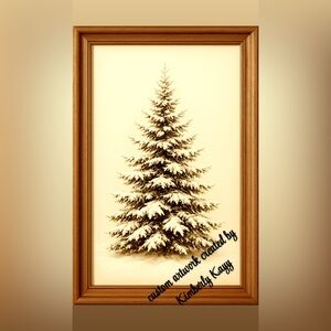 Silent Night Snowfall 12x12 Framed